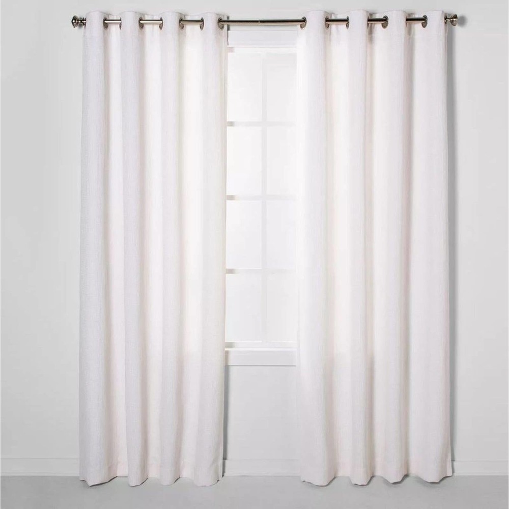 Luster Basket Weave Light Filtering Curtain Panels - Project 62